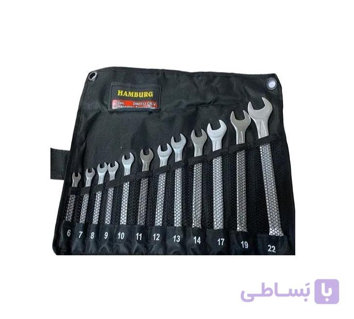 آچار یکسر رینگی کیفی 12 عددی حرفه ای هامبورگ – HAMBURG  مدل H9112 — تصویر 1