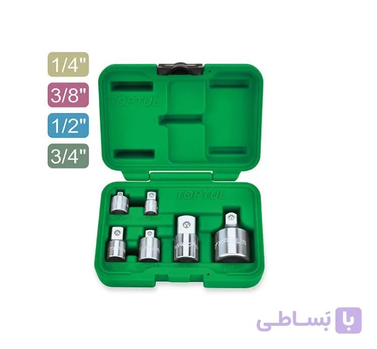 مجموعه آداپتور 6 عددی سفید (تبدیل) تاپ تول – TOPTUL مدل GAAI0606 — تصویر 1
