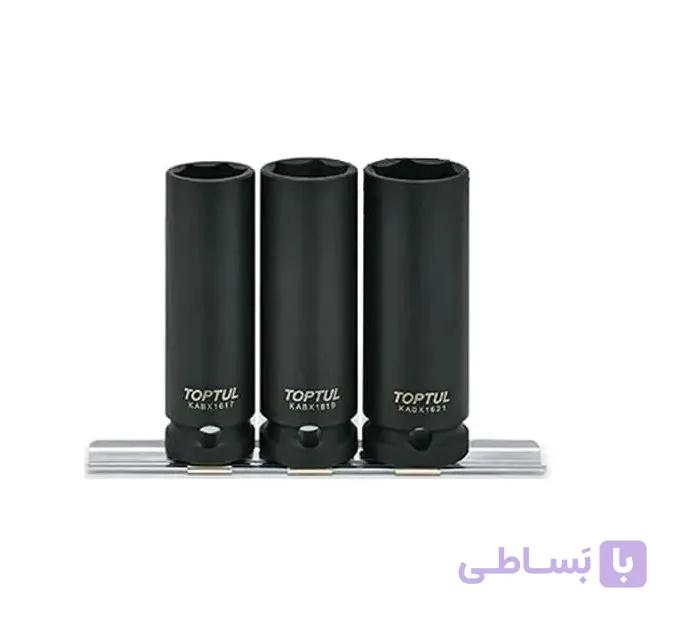 ست ریلی بکس بلند 1/2 فشارقوی 3 عددی (سایزهای 17،19،21) تاپ تول – TOPTUL مدل GDAG0301