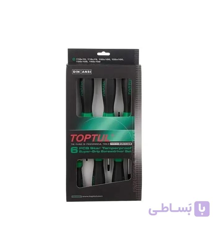 جعبه پیچ گوشتی ستاره ای سوراخ دار 6 عددی تاپ تول – TOPTUL مدل GAAE0610 — تصویر 1