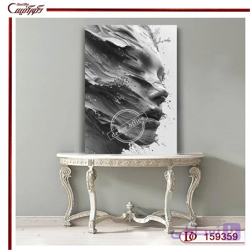 تابلو چهره سیاه و سفید R159359 — تصویر 1