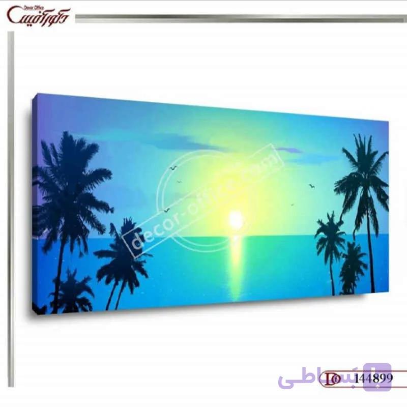 تابلو دیواری ساحل و طلوع آفتاب E4899