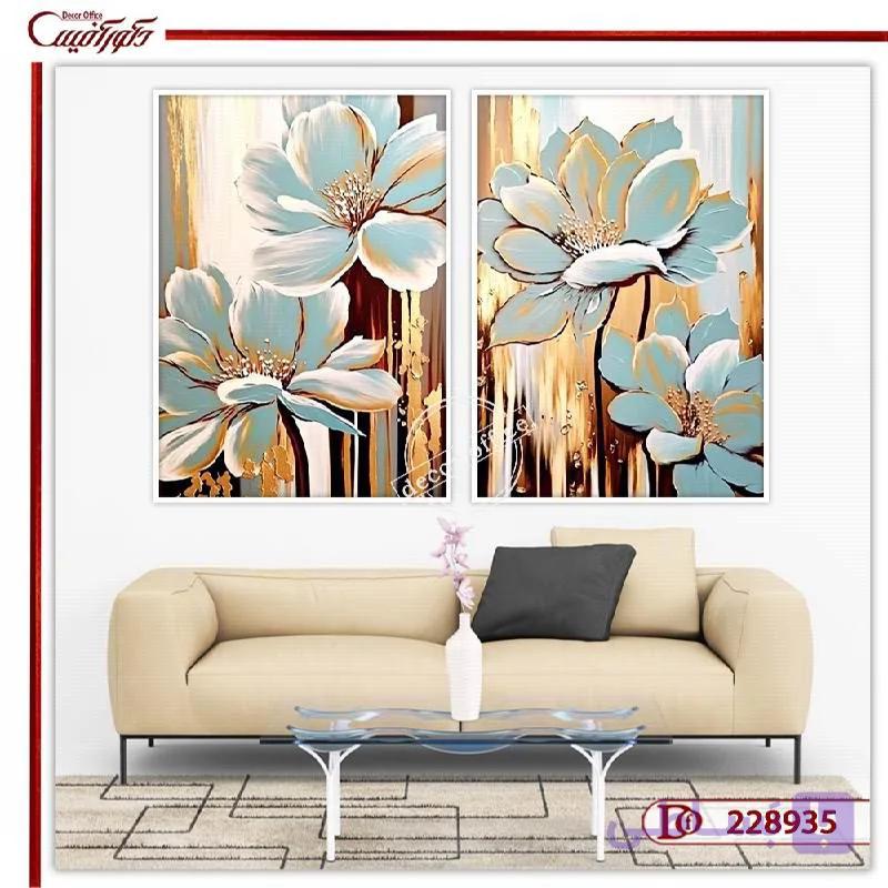 تابلو دو تکه گل فانتزی P228935