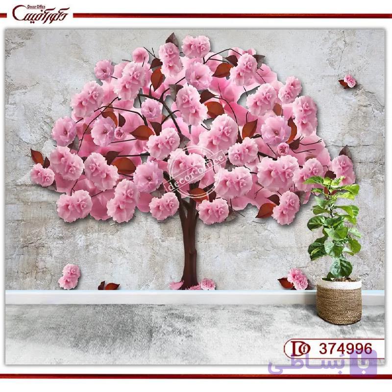 پوستر سه بعدی گل و درخت 374996