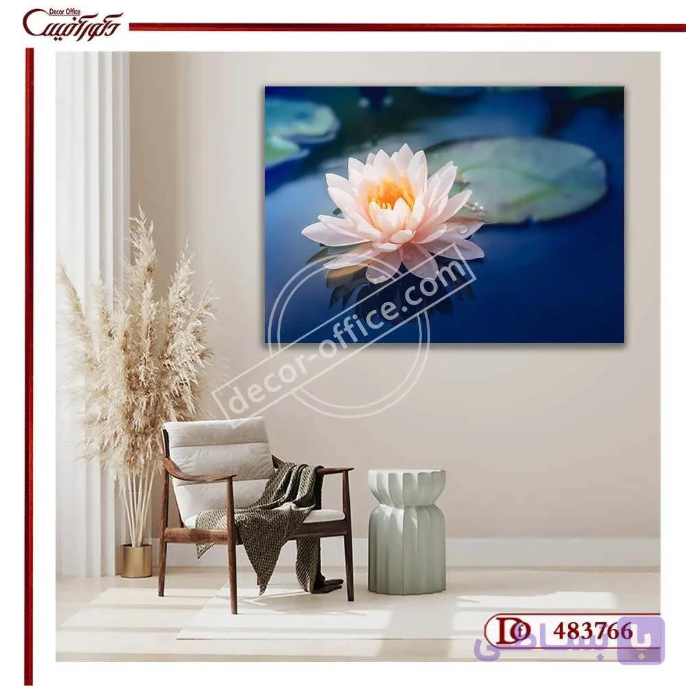 تابلو گل نیلوفر آبی R3766 — تصویر 1