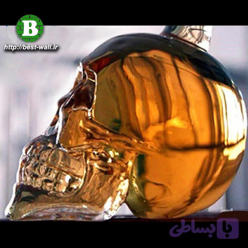 جام شیشه ای طرح جمجمه — تصویر 1