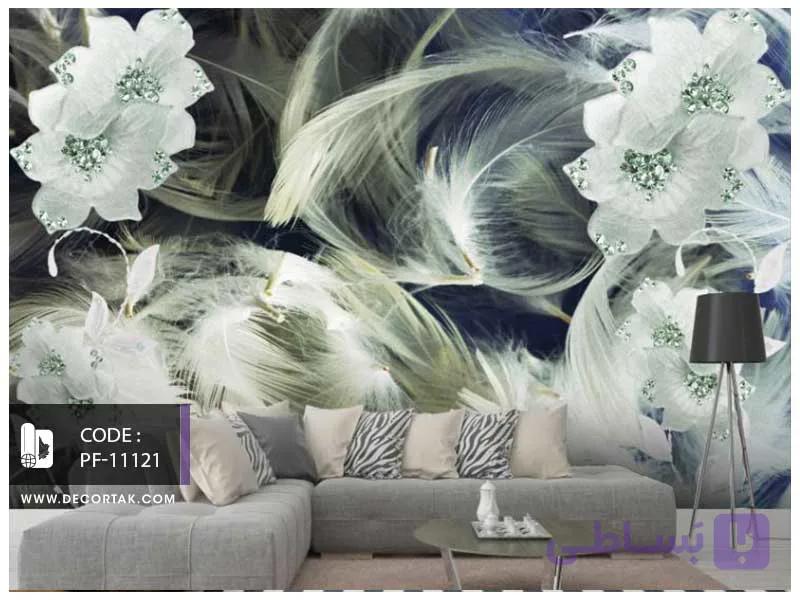پوستر سه بعدی طرح گل کد PF-11204