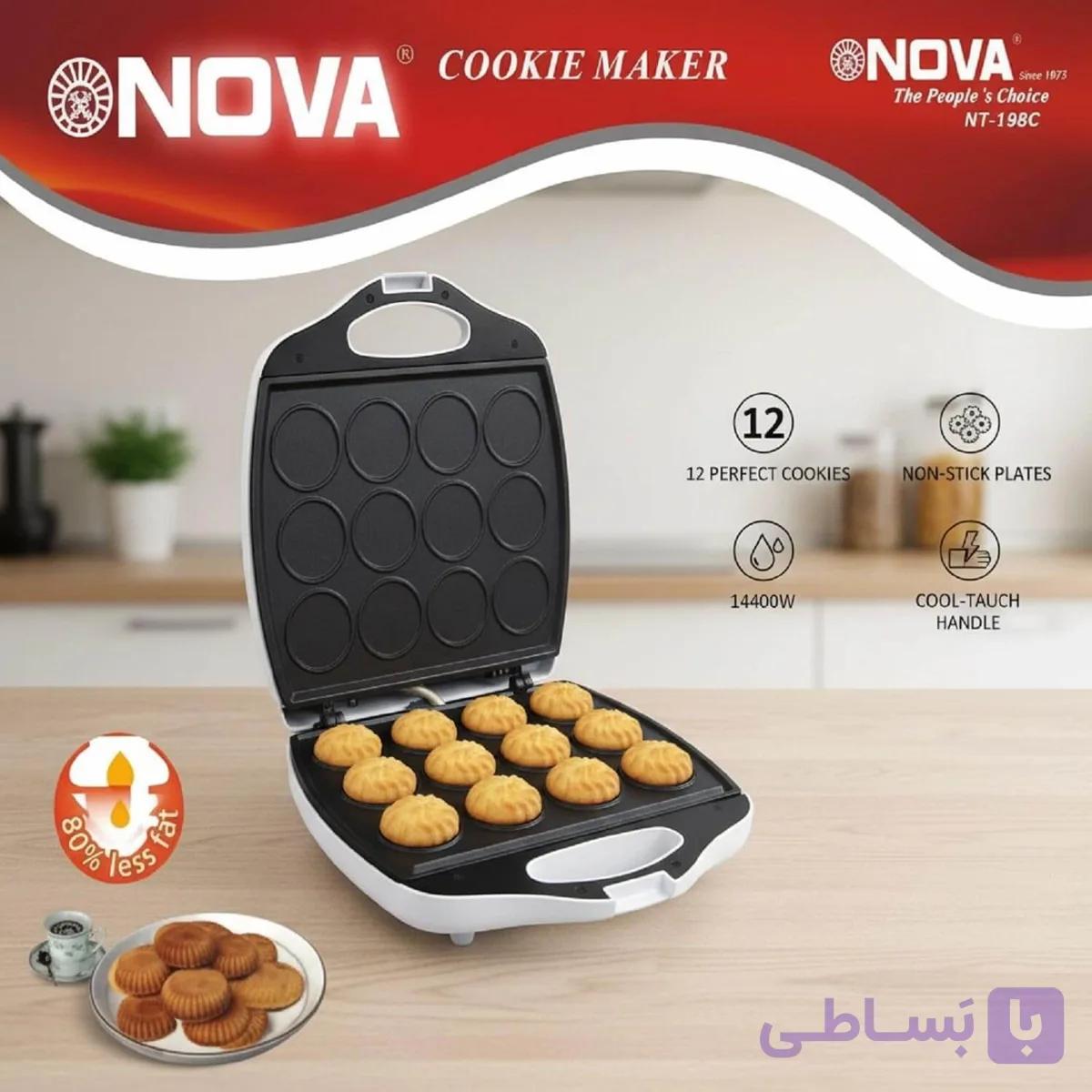کوکی میکر نوا  NOVA COOKIE MAKER مدل NT198C — تصویر 1