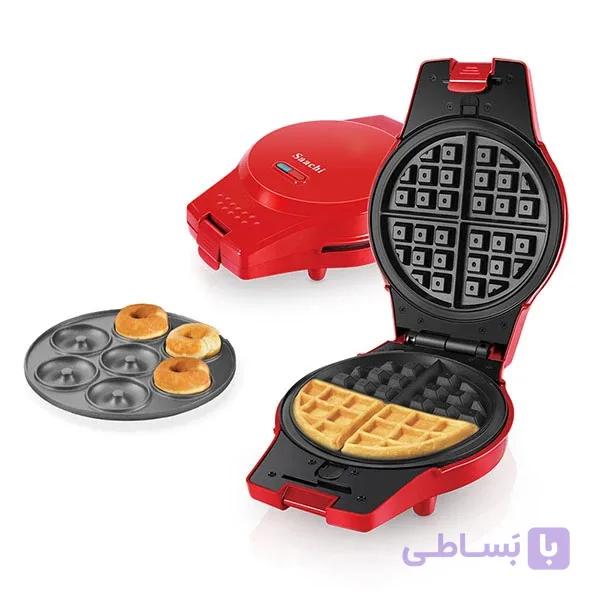 وافل ساز و دونات ساز ساچی دو کاره Saachi 2 In 1 Waffle/Donut Maker NL-2M-1564 — تصویر 1
