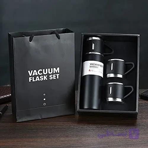 فلاسک سه کاپ کادویی VACUUM FLASK SET 500 ML — تصویر 1