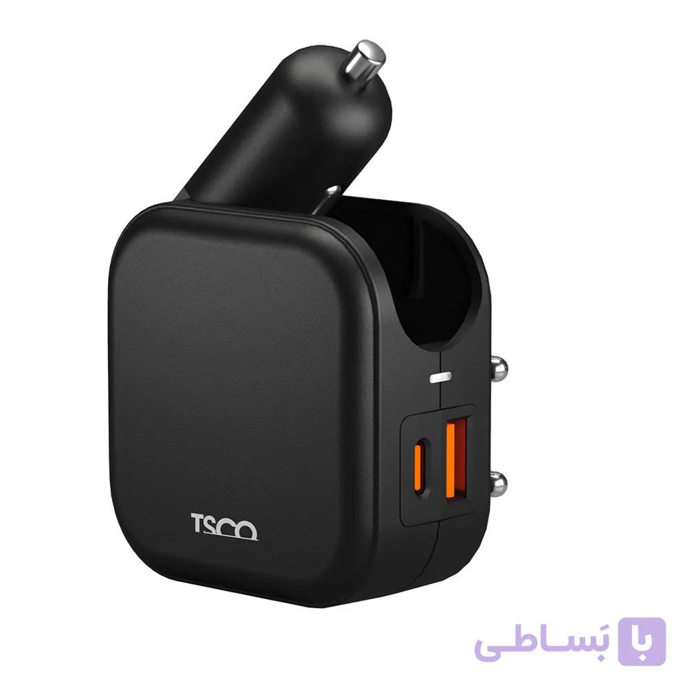 شارژر فندکی و دیواری تسکو مدل TCG 53 (رنگ مشکی) — تصویر 1