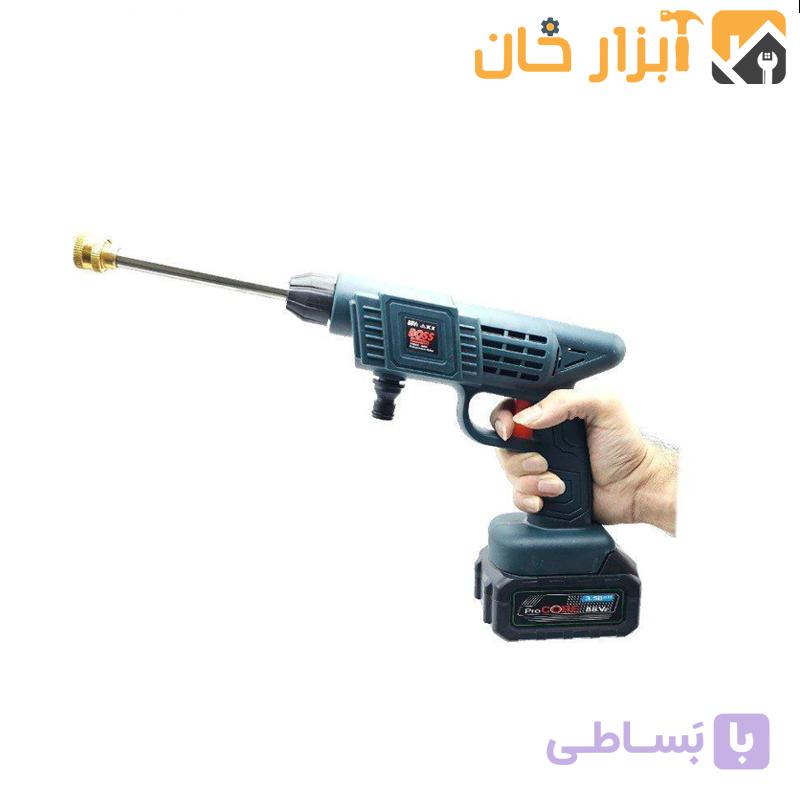 کارواش و سم‌پاش شارژی دو باتری باس — تصویر 1