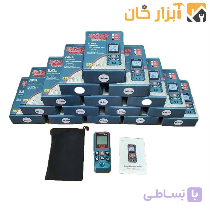 متر لیزری ۱۰۰ متری ضد آب باس