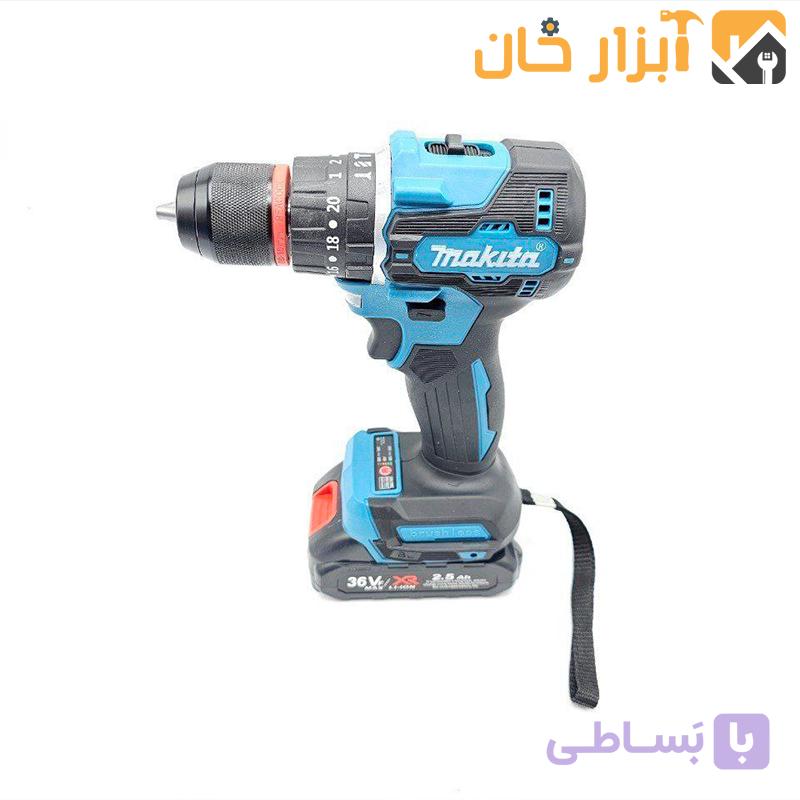 دریل شارژی چکشی ۳۶ ولت براشلس طرح ماکیتا — تصویر 1