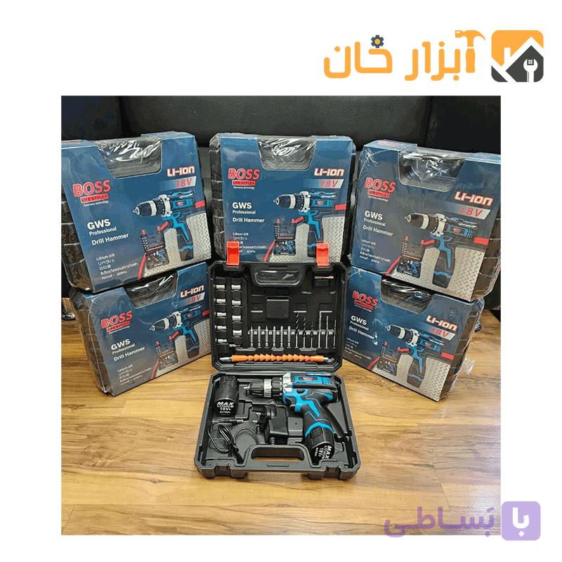 دریل شارژی ۱۸ ولت تک باتری باس