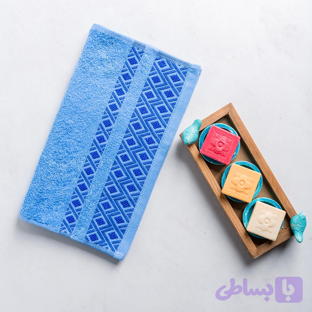 حوله دستی الماس رنگ آبی