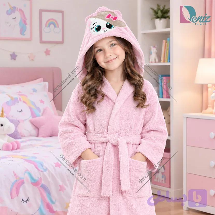 حوله کودک طرح لیدی کت صورتی — تصویر 1