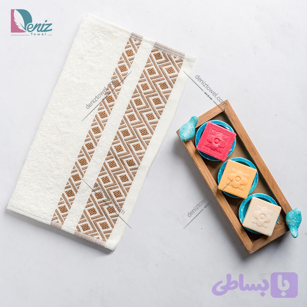 حوله دستی الماس رنگ شیری