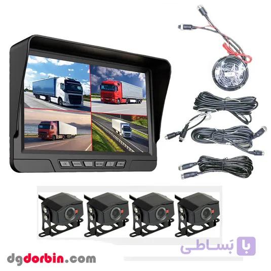 دوربین خودرو سنگین 4 دوربینه راک استریم | دوربین دنده عقب کامیون و تریلی 7 اینچ ROCK STREAM — تصویر 1