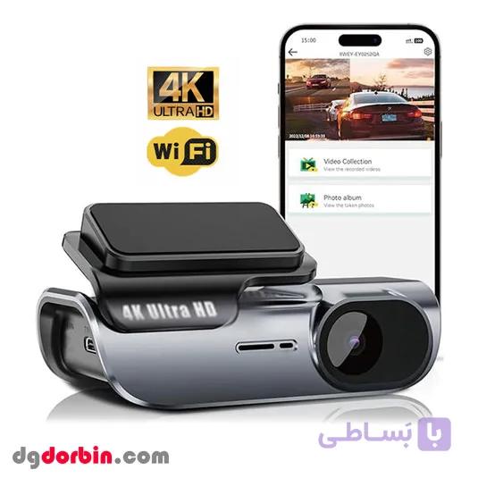 دوربین ثبت وقایع خودرو WiFi تک لنز 4K مدل K302s — تصویر 1
