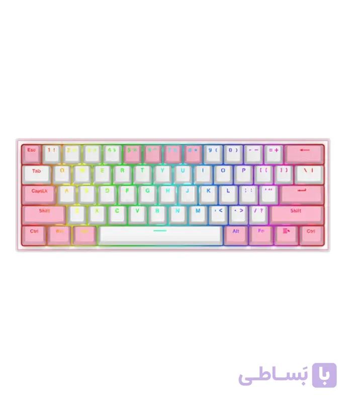 کیبورد گیمینگ باسیم ردراگون مدل FIZZ K617-RGB-WP 40% — تصویر 1