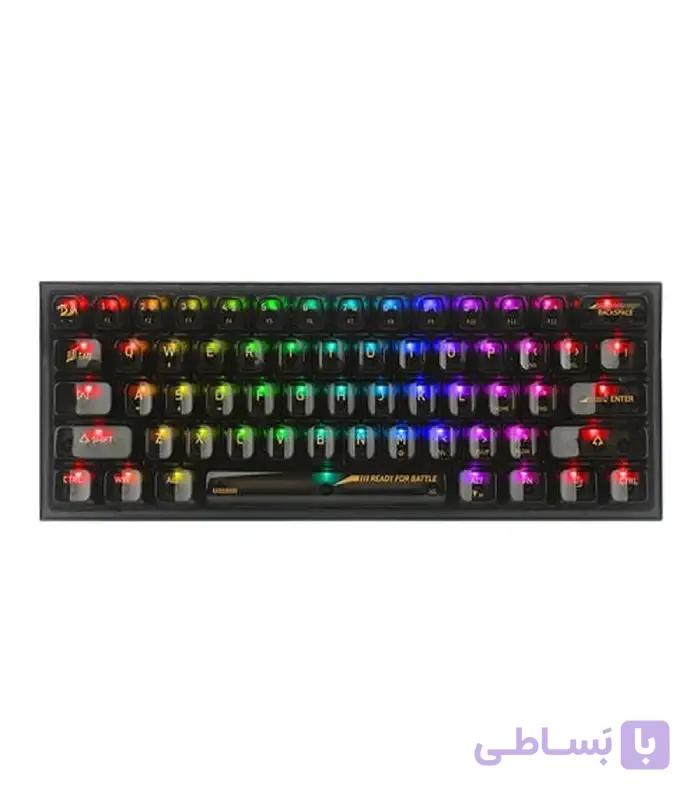 کیبورد گیمینگ باسیم ردراگون مدل FIZZ K617-CTB-RGB 40% — تصویر 1