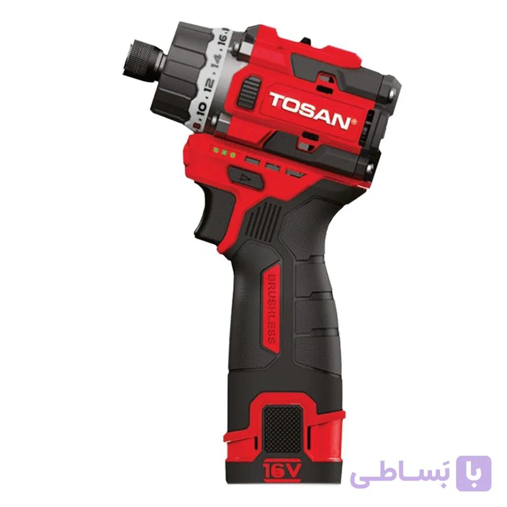 پیچ گوشتی شارژی 16 ولت توسن مدل 9516BS — تصویر 1