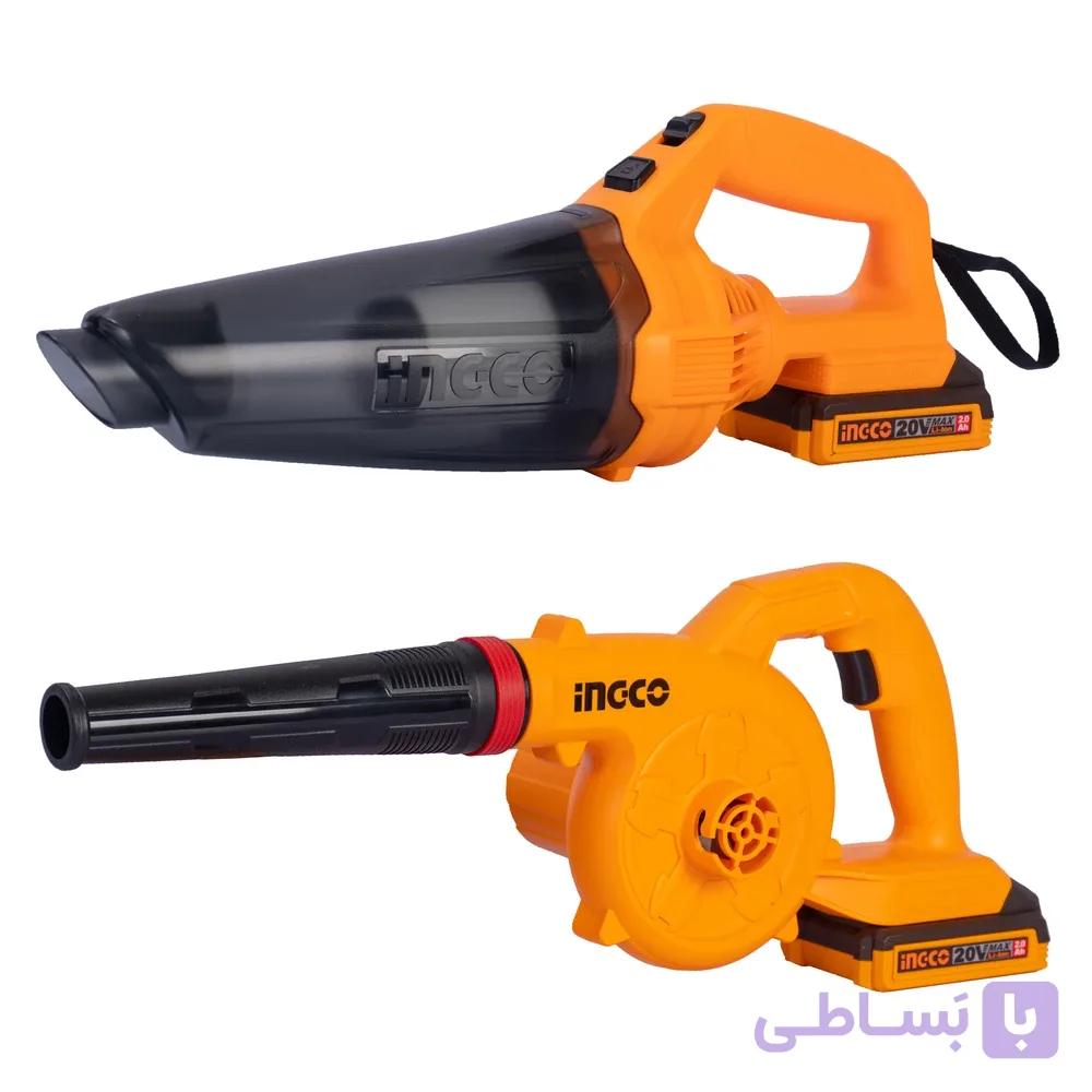 مجموعه ۲ عددی دمنده مکنده و جارو شارژی 20 ولت اینکو مدل COSLI240998 — تصویر 1