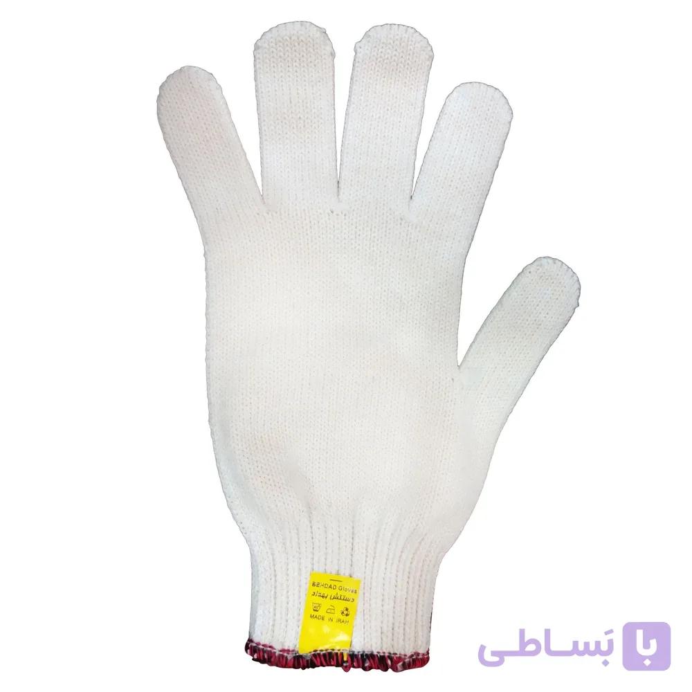 دستکش بافتنی بهداد 70 گرمی سفید