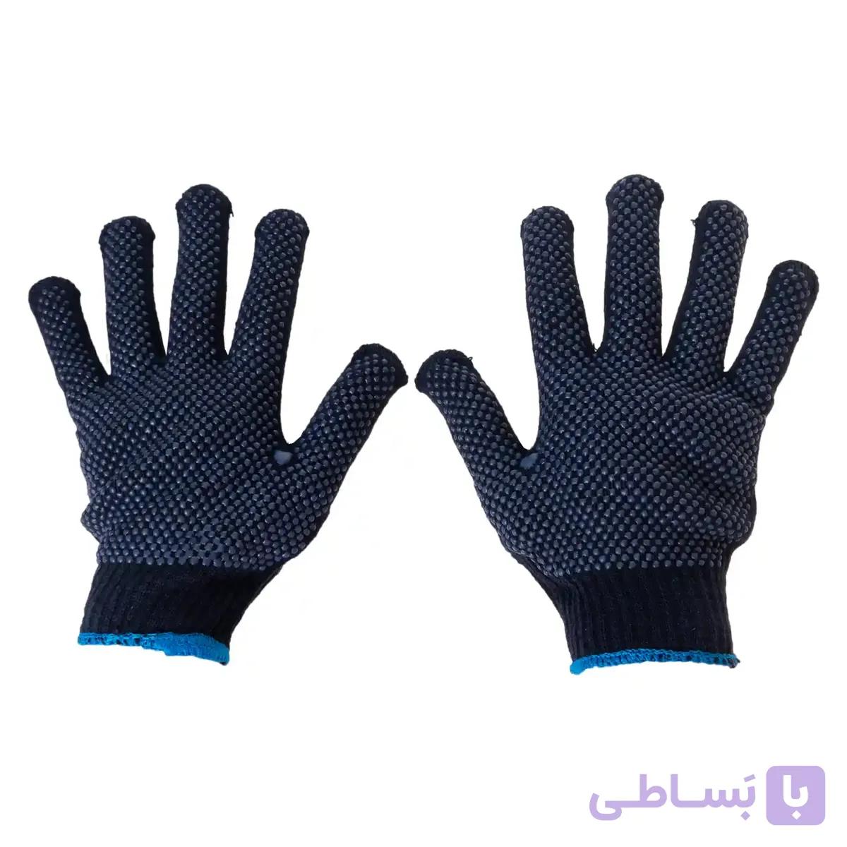 دستکش نخی دورو خالدار پاکستانی — تصویر 1