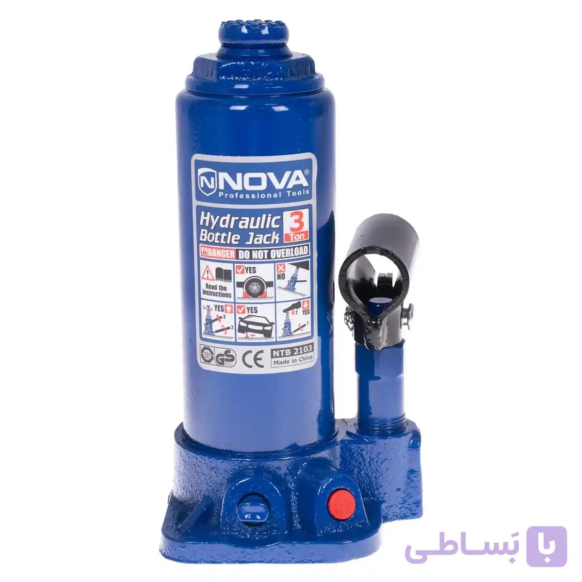 جک هیدرولیک نووا مدل NTB 2103 ظرفیت 3 تن — تصویر 1