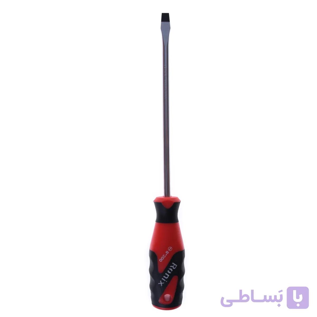 پیچ گوشتی چهارسو دسته TPR رونیکس مدل RH-2886 سایز 200×8 میلی متر — تصویر 1