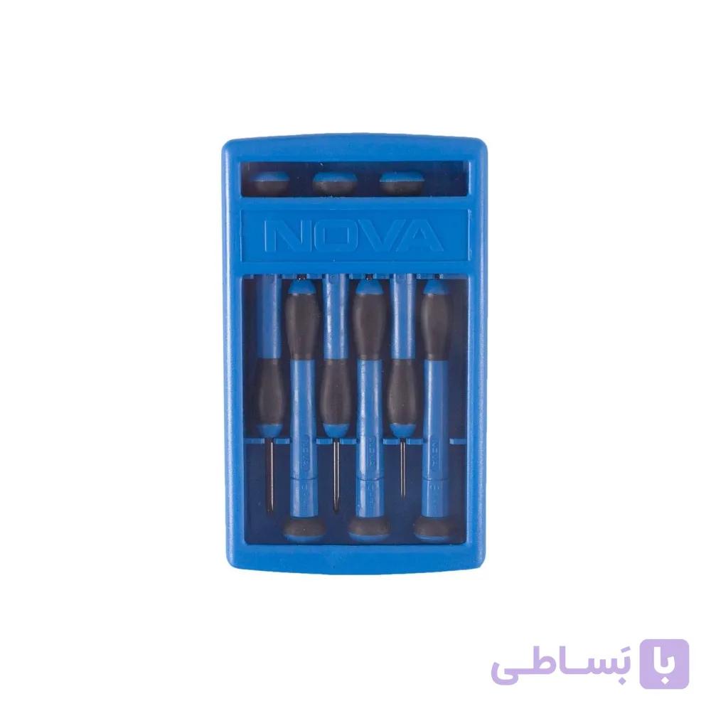 مجموعه 6 عددی  پیچ گوشتی ساعتی نووا مدل NTS1329 — تصویر 1
