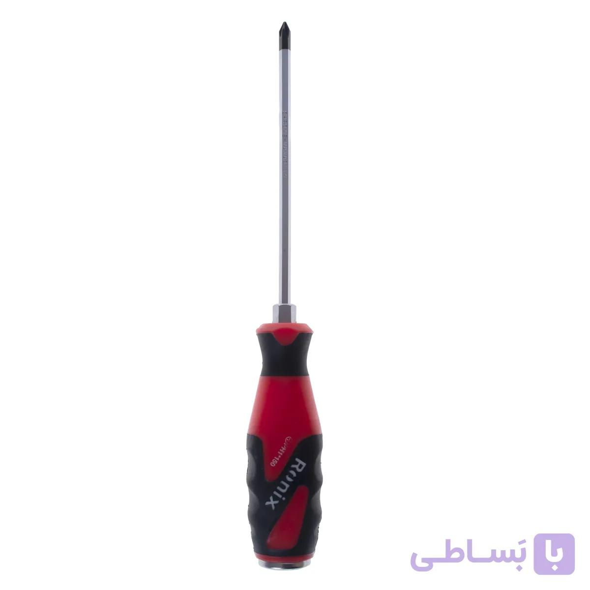 پیچ گوشتی چهارسو دسته TPR ضربه خور رونیکس مدل RH-2990 سایز 150×8 میلی متر — تصویر 1