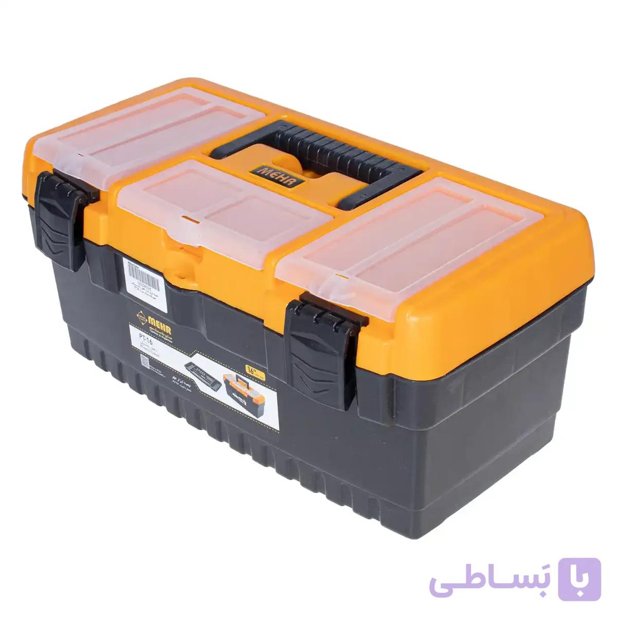 جعبه ابزار بلند قفل پلاستیکی مهر پلاستیک مدل PT-19 سایز 19 اینچ — تصویر 1