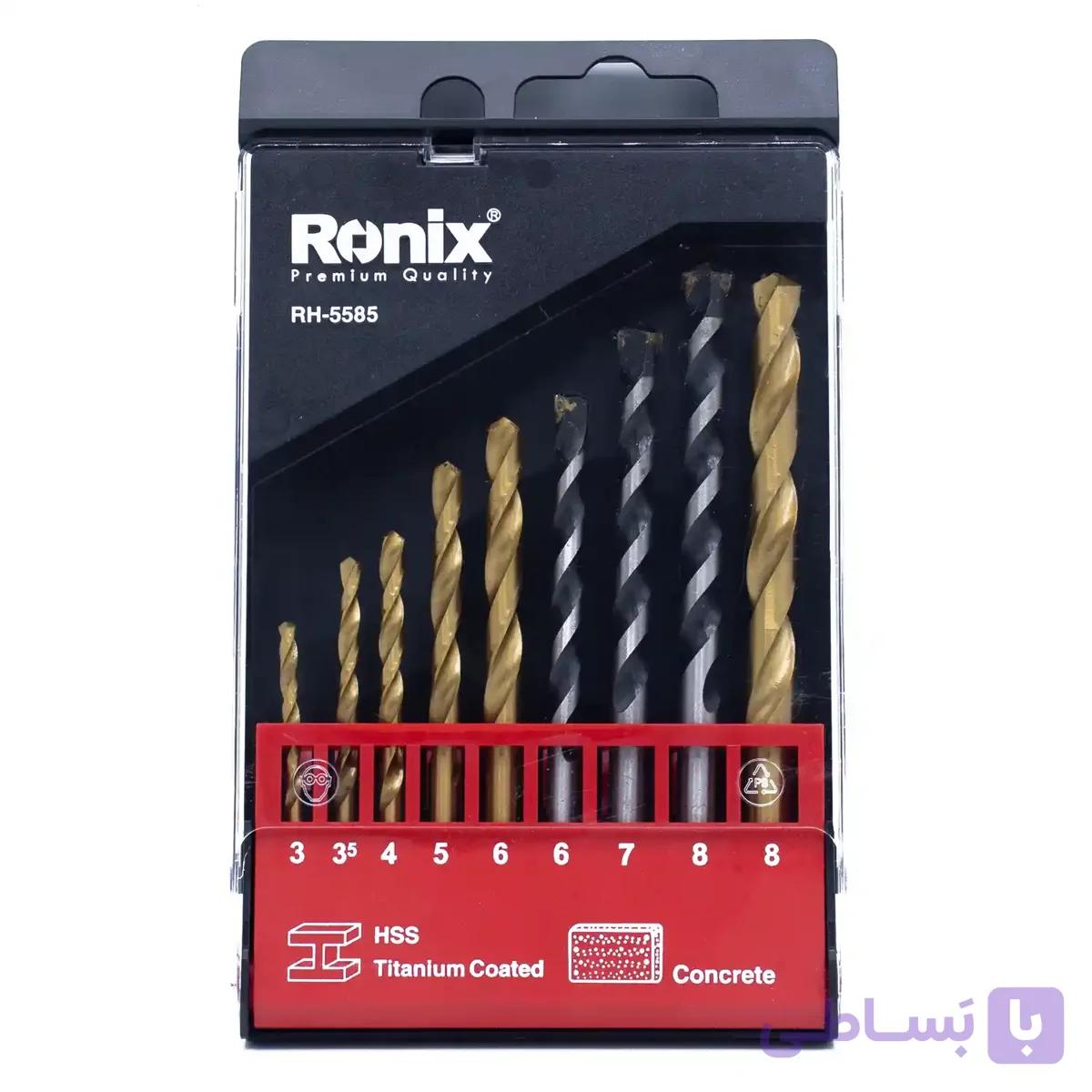 مجموعه 9 عددی مته رونیکس مدل RH-5585