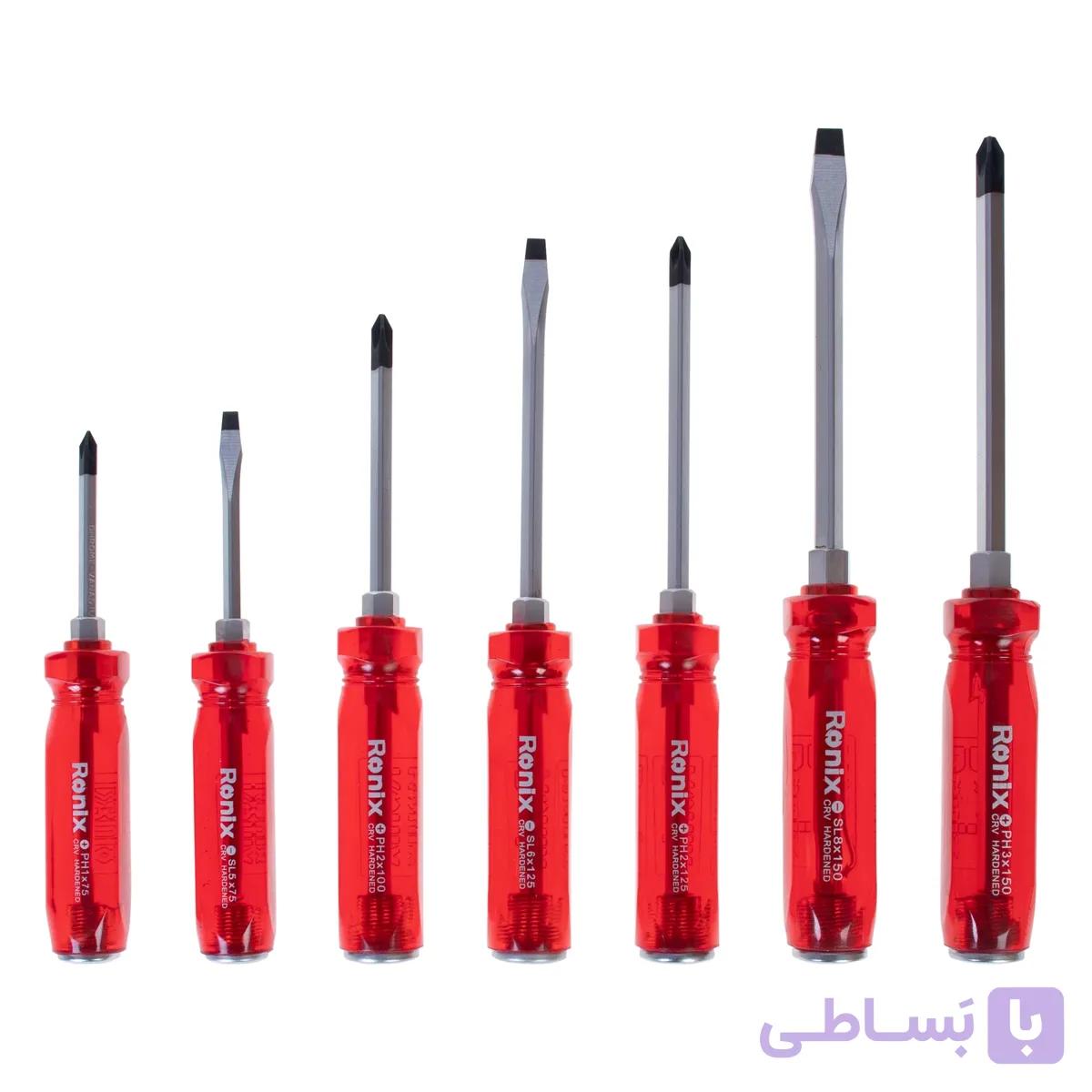 مجموعه 7 عددی پیچ گوشتی ضربه‌ خور رونیکس مدل RH-2906 — تصویر 1