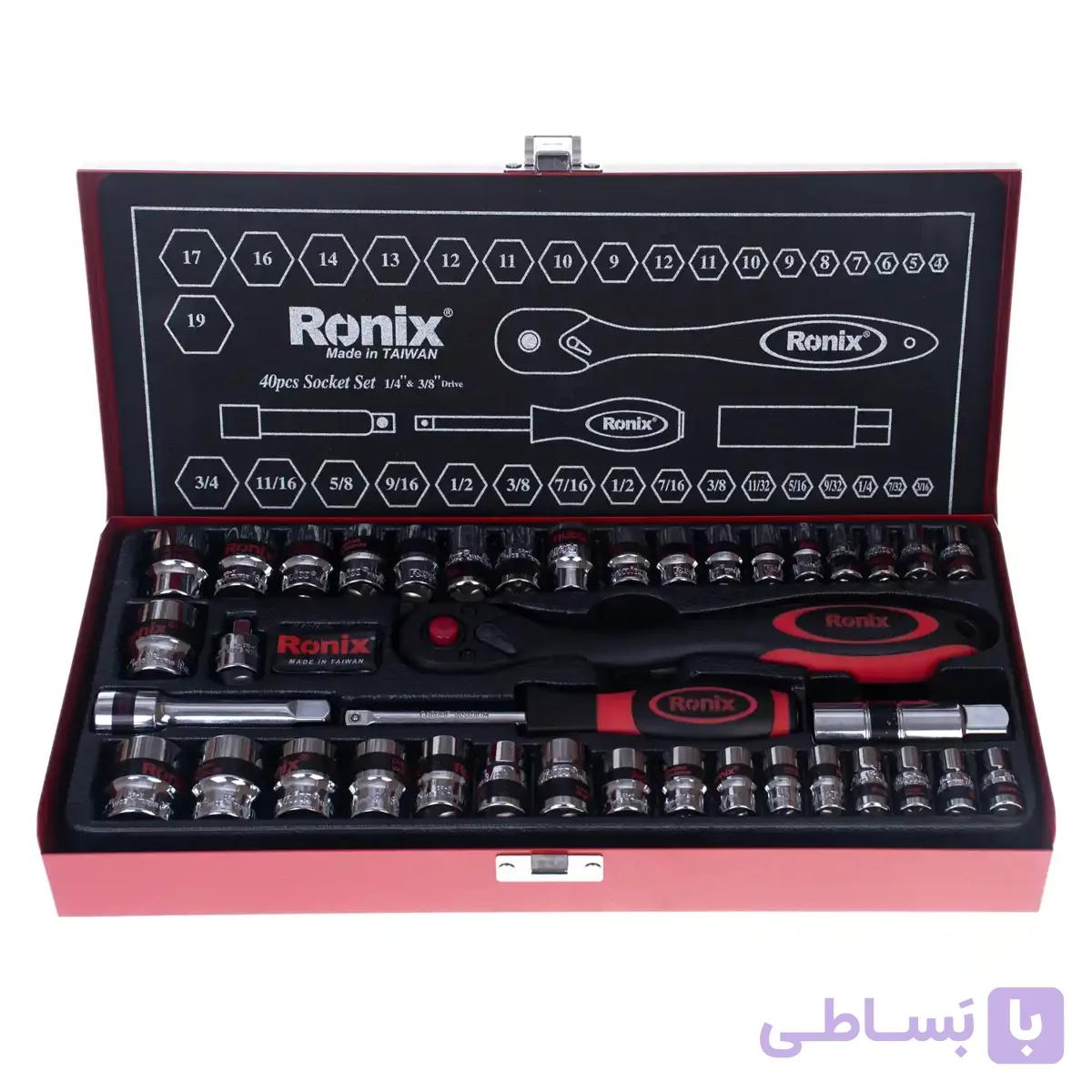 مجموعه 40 عددی آچار بکس رونیکس مدل RH-2640 — تصویر 1