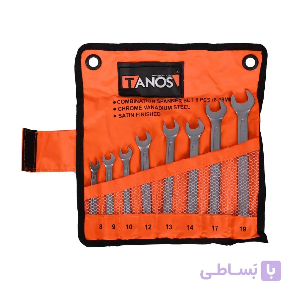 مجموعه 8 عددی آچار یک سر تخت یک سر رینگ تانوس مدل CSS-01-08 — تصویر 1