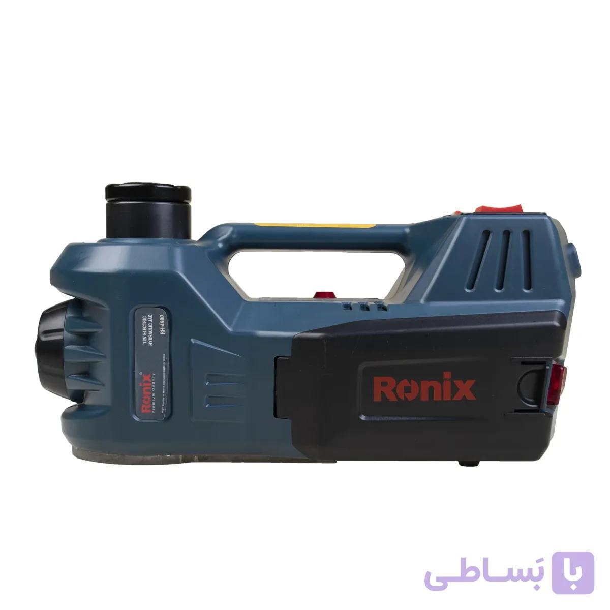 جک هیدرولیک 5 تن و کمپرسور باد فندکی 12 ولت رونیکس مدل RH-4990 — تصویر 1