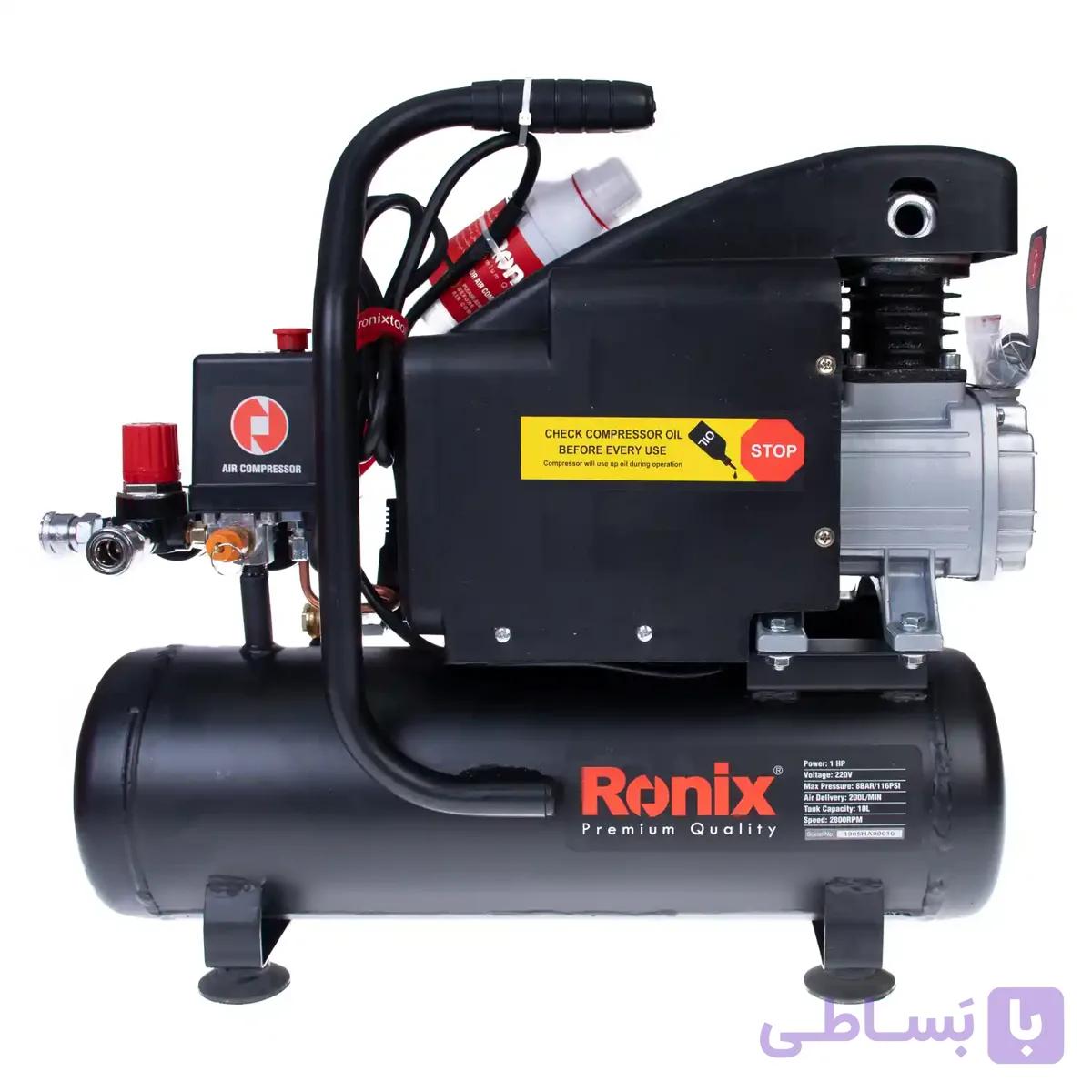 کمپرسور هوا رونیکس مدل RC-1010 حجم 10 لیتر — تصویر 1