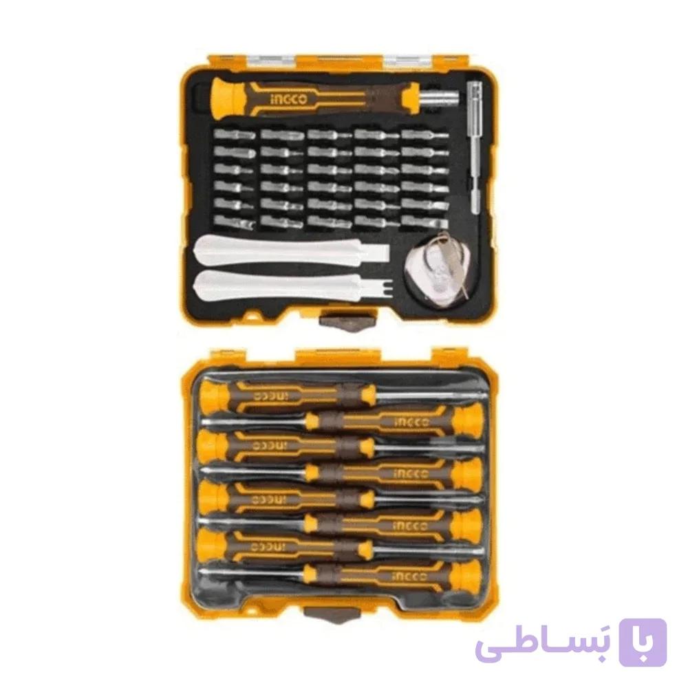 مجموعه ۴۵ عددی پیچ گوشتی ساعتی و سری پیچ گوشتی اینکو مدل HKSDB0458 — تصویر 1