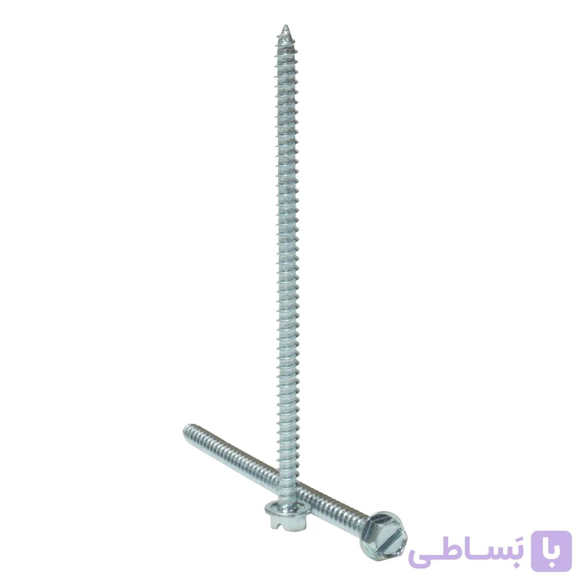 پیچ تمام رزوه سر آچارخور طول 13 سانتی متر قطر 6 میلی متر — تصویر 1