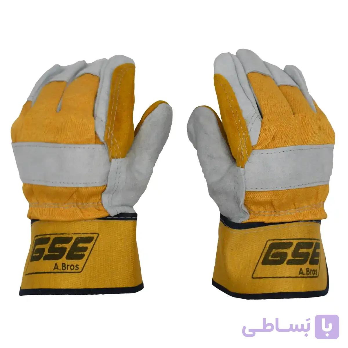 دستکش ایمنی کف دوبل GSE نارنجی مدل A.Bros — تصویر 1
