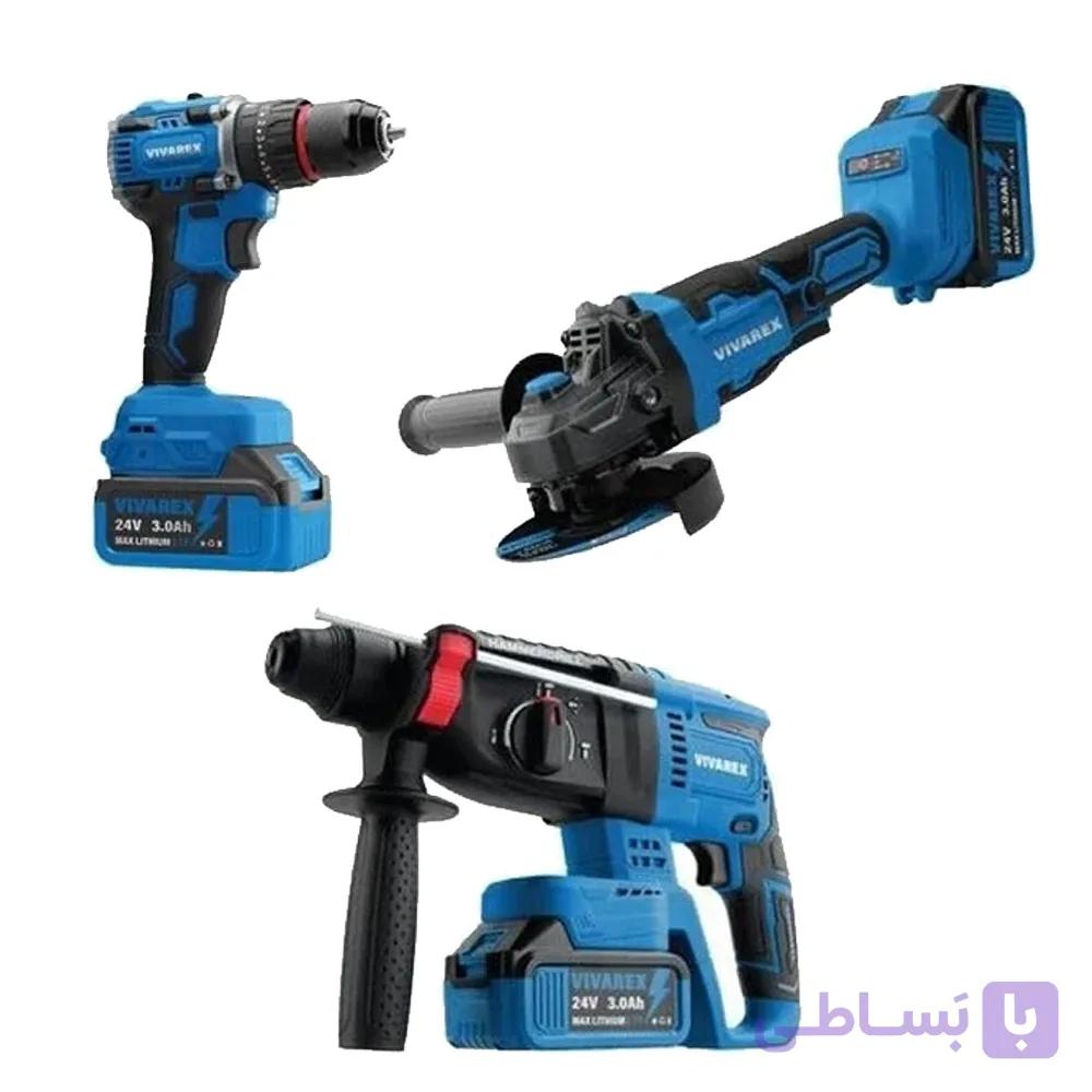 مجموعه ۴ عددی ابزار شارژی ویوارکس مدل VR2404-BCK — تصویر 1