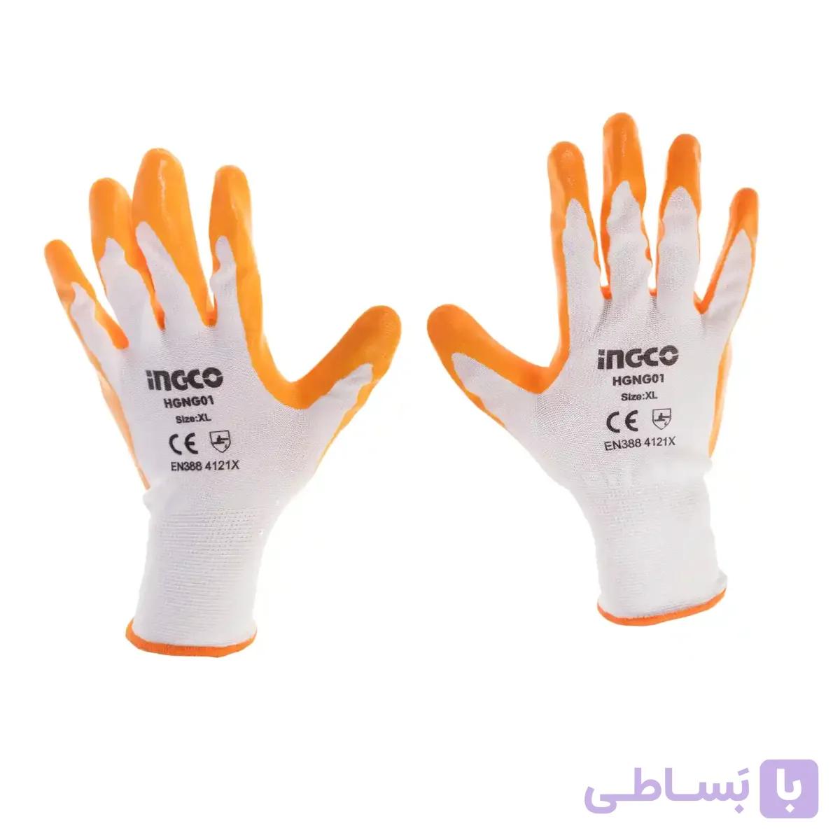 دستکش کف مواد نیتریل اینکو مدل HGNG01 سایز XL
