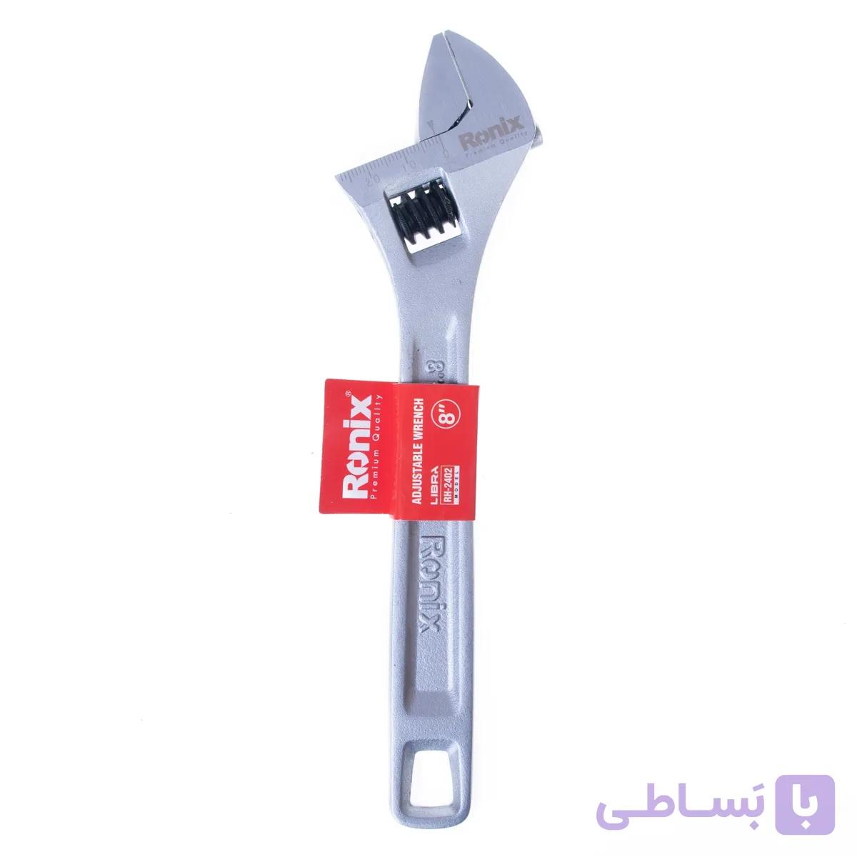 آچار فرانسه رونیکس مدل RH-2402 سایز 8 اینچ — تصویر 1