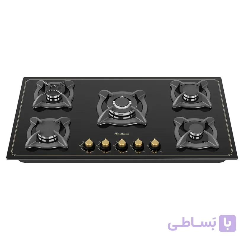 اجاق گاز صفحه ای استیل 5 شعله داتیس قطعات ساباف ایتالیا مدل DS 590 — تصویر 1