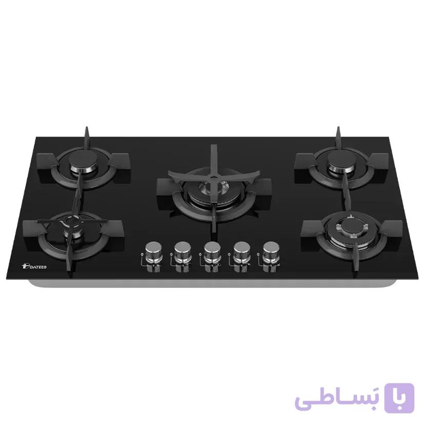 اجاق گاز صفحه ای شیشه ای 5 شعله داتیس قطعات ایرانی مدل DG 531U — تصویر 1