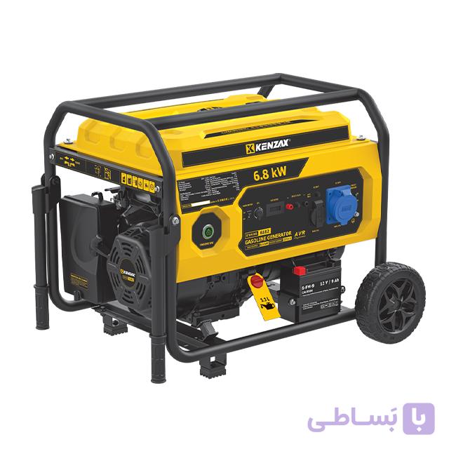 موتور برق 6800 وات استارتی ریموت‌دار با پورت ATS چرخ‌دار کنزاکس مدل 6182